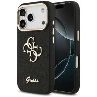 Guess Fixed Glitter Big 4G Metal Frame - Etui iPhone 17 Pro (czarny) Guess Fixed Glitter Big 4G Metal Frame - Etui iPhone 17 Pro (czarny)