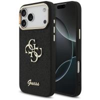 Guess Fixed Glitter Big 4G Metal Frame - Etui iPhone 17 Pro Max (czarny) Guess Fixed Glitter Big 4G Metal Frame - Etui iPhone 17 Pro Max (czarny)