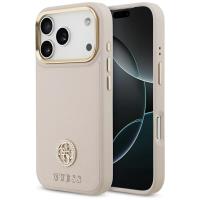 Guess Grained Strass Logo MagSafe - Etui iPhone 17 Pro (różowy) Guess Grained Strass Logo MagSafe - Etui iPhone 17 Pro (różowy)