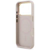 Guess Grained Strass Logo MagSafe - Etui iPhone 17 Pro (różowy)