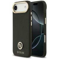 Guess Grained Strass Logo MagSafe - Etui iPhone Air (czarny) Guess Grained Strass Logo MagSafe - Etui iPhone Air (czarny)