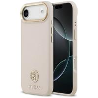 Guess Grained Strass Logo MagSafe - Etui iPhone Air (różowy)
