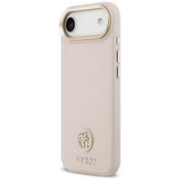 Guess Grained Strass Logo MagSafe - Etui iPhone Air (różowy)
