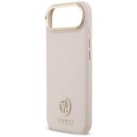 Guess Grained Strass Logo MagSafe - Etui iPhone Air (różowy)