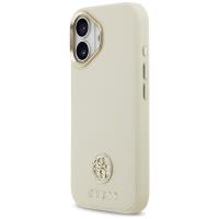 Guess Grained Strass Logo MagSafe - Etui iPhone 17 (beżowy)
