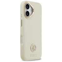 Guess Grained Strass Logo MagSafe - Etui iPhone 17 (beżowy)