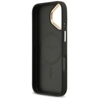 Guess Grained Strass Logo MagSafe - Etui iPhone 17 (czarny)