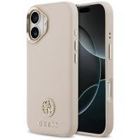 Guess Grained Strass Logo MagSafe - Etui iPhone 17 (różowy) Guess Grained Strass Logo MagSafe - Etui iPhone 17 (różowy)