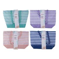 Alpina - Torba plażowa w paski 49,3x16x34 cm (Granatowy / Biały)