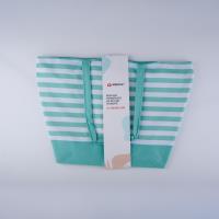 Alpina - Torba plażowa w paski 49,3x16x34 cm (Turkusowy / Biały)