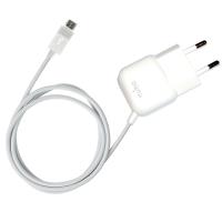 PURO Mini Travel Charger - Przenośna ładowarka sieciowa z kablem Micro USB (biały) PURO Mini Travel Charger - Przenośna ładowarka sieciowa z kablem Micro USB (biały)
