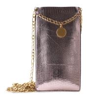 PURO GLAM Chain - Etui uniwersalne do smartfonów z 2 kieszeniami na karty w/gold chain XL (brązowy) PURO GLAM Chain - Etui uniwersalne do smartfonów z 2 kieszeniami na karty w/gold chain XL (brązowy)
