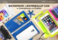 PURO Nieprzemakalne etui smartphone/phablet max. 5.1" + kieszeń na kartę (różowy)