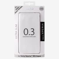 PURO Ultra Slim "0.3" Cover MFX - Zestaw etui + folia na ekran Xperia M4 AQUA (półprzezroczysty)