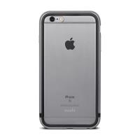 Moshi iGlaze Luxe - Etui z aluminiową ramką iPhone 6s Plus / iPhone 6 Plus (Titanium Grey)