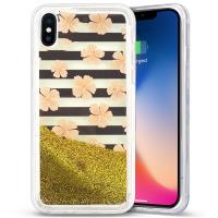 Zizo Liquid Glitter Star Case - Etui iPhone X (Pink Flowers) Zizo Liquid Glitter Star Case - Etui iPhone X (Pink Flowers)