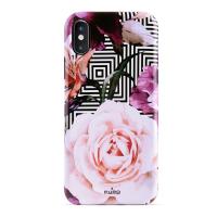 PURO Glam Geo Flowers - Etui iPhone Xs Max (Pink Peonies)