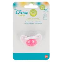 Mickey Mouse - Smoczek silikonowy w anatomicznym kształcie 0 - 6 m (świecący w ciemnośći) (różowy)
