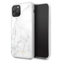 Guess Marble Tempered Glass Hardcase - Etui iPhone 11 Pro (biały) Guess Marble Tempered Glass Hardcase - Etui iPhone 11 Pro (biały)
