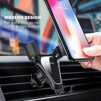 Crong Gravity Auto-Clip Car Holder - Uchwyt samochodowy grawitacyjny do telefonu 4,7”- 6,5” (czarny)