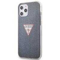 Guess Denim Triangle Dk - Etui iPhone 12 Pro Max (granatowy) Guess Denim Triangle Dk - Etui iPhone 12 Pro Max (granatowy)