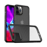 Crong Hybrid Carbon - Etui iPhone 12 Pro Max (czarny)