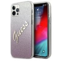 Guess Glitter Gradient Script - Etui iPhone 12 / iPhone 12 Pro (różowy) Guess Glitter Gradient Script - Etui iPhone 12 / iPhone 12 Pro (różowy)