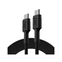 Green Cell PowerStream - Kabel Przewód USB-C - USB-C 200cm z obsługą Power Delivery (60W), 480 Mbps, Ultra Charge, QC 3.0 Green Cell PowerStream - Kabel Przewód USB-C - USB-C 200cm z obsługą Power Delivery (60W), 480 Mbps, Ultra Charge, QC 3.0