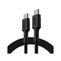 Green Cell PowerStream - Kabel Przewód USB-C - USB-C 120cm z obsługą Power Delivery (60W), 480 Mbps, Ultra Charge, QC 3.0 Green Cell PowerStream - Kabel Przewód USB-C - USB-C 120cm z obsługą Power Delivery (60W), 480 Mbps, Ultra Charge, QC 3.0