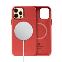 Crong Essential Cover Magnetic - Etui ze skóry iPhone 12 Pro Max MagSafe (czerwony) Crong Essential Cover Magnetic - Etui ze skóry iPhone 12 Pro Max MagSafe (czerwony)