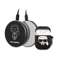 Karl Lagerfeld Bundle Ikonik – Zestaw etui do Apple Airpods 1 / 2 + Power Bank z lusterkiem