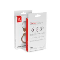 Crong Leather Case with Key Ring – Skórzane etui ochronne brelok do Apple AirTag (brązowy)