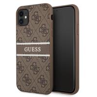 Guess 4G Printed Stripe - Etui iPhone 11 (brązowy)