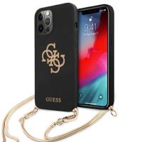 Guess 4G Big Logo Chain - Etui iPhone 12 Pro Max (czarny)