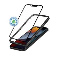 Crong Anti-Bacterial 3D Armour Glass – Szkło hartowane 9H na cały ekran iPhone 14 / iPhone 13 / iPhone 13 Pro + ramka instalacyjna