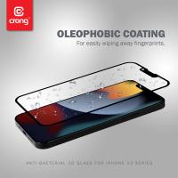 Crong Anti-Bacterial 3D Armour Glass – Szkło hartowane 9H na cały ekran iPhone 16e / iPhone 14 / iPhone 13 / iPhone 13 Pro + ramka instalacyjna