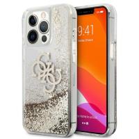 Guess Liquid Glitter 4G Big Logo - Etui iPhone 13 Pro Max (złoty) Guess Liquid Glitter 4G Big Logo - Etui iPhone 13 Pro Max (złoty)