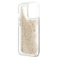 Guess Liquid Glitter 4G Big Logo - Etui iPhone 13 Pro Max (złoty)