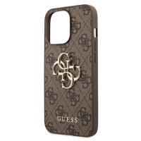 Guess 4G Big Metal Logo - Etui iPhone 13 Pro Max (brązowy)