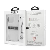 Guess 4G Stripe Grey Charm - Etui iPhone 13 Pro (przezroczysty)