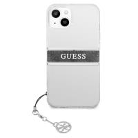 Guess 4G Stripe Grey Charm - Etui iPhone 13 mini (przezroczysty)