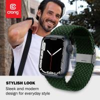 Crong Wave Band – Pleciony pasek do Apple Watch 38/40/41/42 mm (zielony)