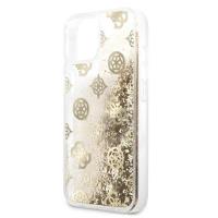 Guess Peony Liquid Glitter - Etui iPhone 13 mini (złoty)