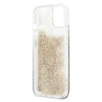 Guess Peony Liquid Glitter - Etui iPhone 13 mini (złoty)