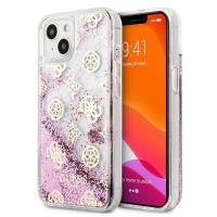 Guess Peony Liquid Glitter - Etui iPhone 13 mini (różowy) Guess Peony Liquid Glitter - Etui iPhone 13 mini (różowy)