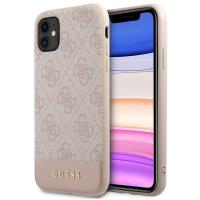 Guess 4G Bottom Stripe Collection - Etui iPhone 11 (różowy) Guess 4G Bottom Stripe Collection - Etui iPhone 11 (różowy)