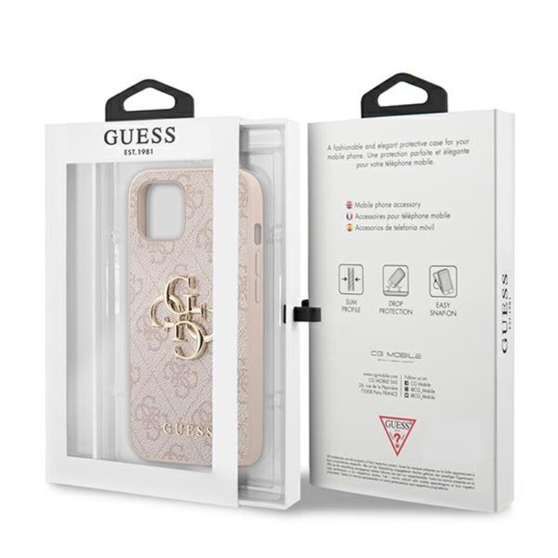 Guess 4G Big Metal Logo - Etui iPhone 13 (różowy)