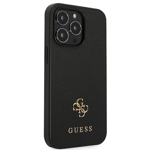 Guess Saffiano 4G Small Metal Logo – Etui iPhone 13 Pro (czarny)