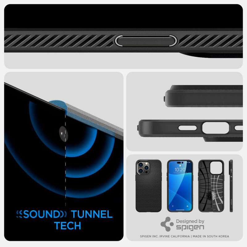 Spigen Liquid Air - Etui do iPhone 14 Pro Max (Czarny)