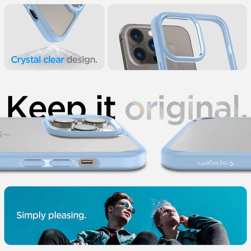 Spigen Ultra Hybrid -  Etui do iPhone 14 Pro (Niebieski)